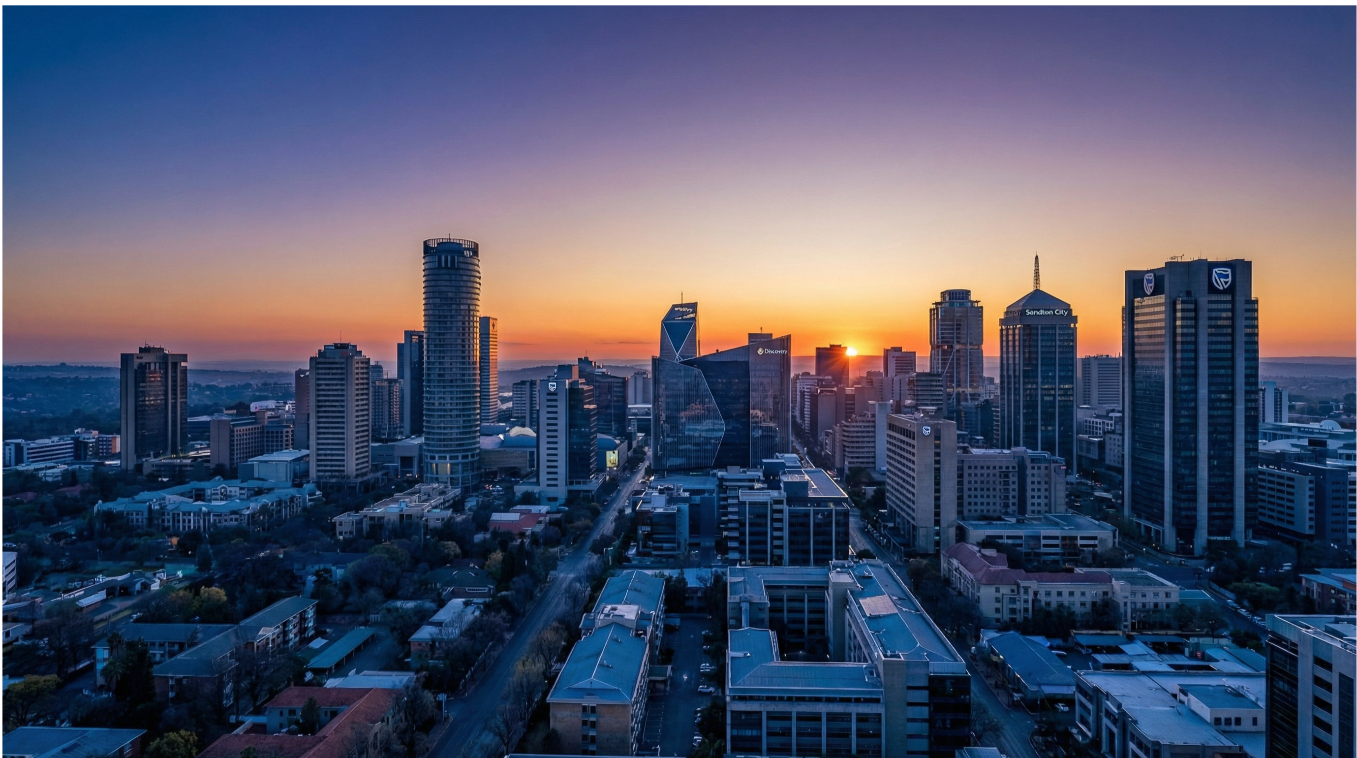 Sandton skyline at dawn